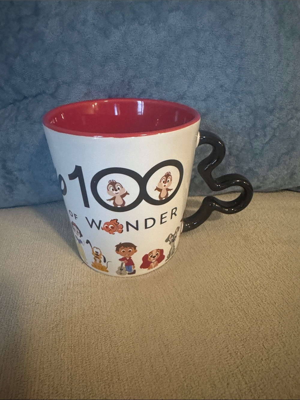 Disney Mug with Black Mickey ears Handle